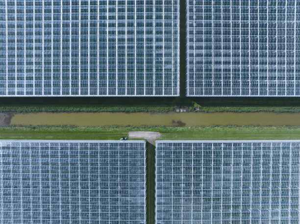 种植蔬菜的温室从上面鸟瞰图片下载