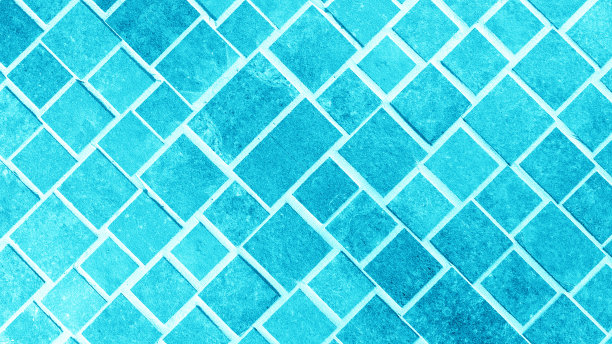 抽象的绿松石颜色，彩色的铺路石，鹅卵石，混凝土，水泥，方形，矩形，立方体纹理背景图片下载