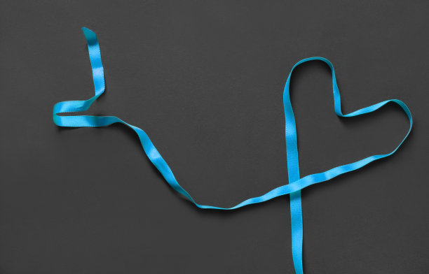 蓝丝带配黑图片下载