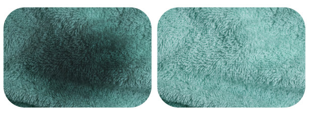 清洁前后织物上的污迹图片下载