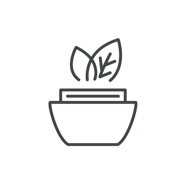 天然有机化妆品图标，打开奶油罐与叶子图片下载