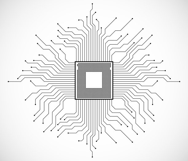 Cpu。微处理器。微芯片。电路板图片下载