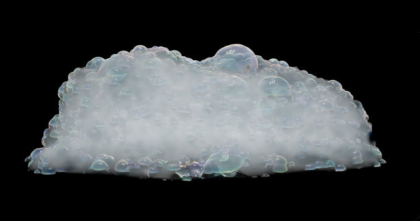 泡沫，泡沫隔离在黑色，与裁剪路径纹理和背景图片下载