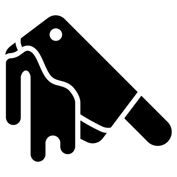 万圣节，切菜刀矢量字形图标图片下载