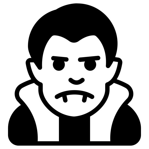 可怕的人矢量字形图标图片下载