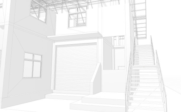 建筑工程三维插图图片下载