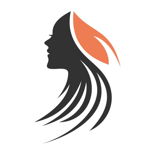 美女脸标志设计矢量图片下载