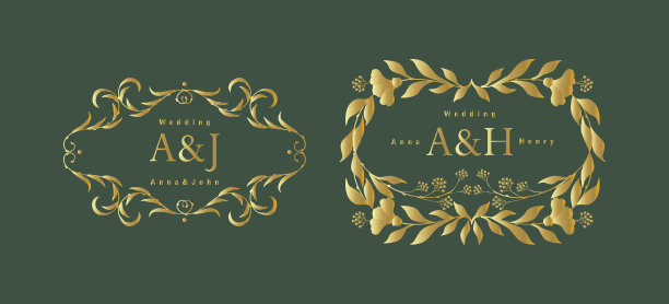 婚礼组合图案图片下载