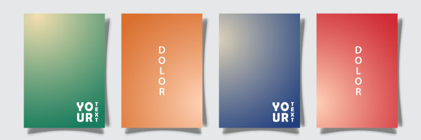 层叠多色盖现代风格，色彩柔和艺术，集集合模板设计矢量图片下载