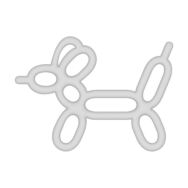 气球狗图标3d按钮符号图片下载