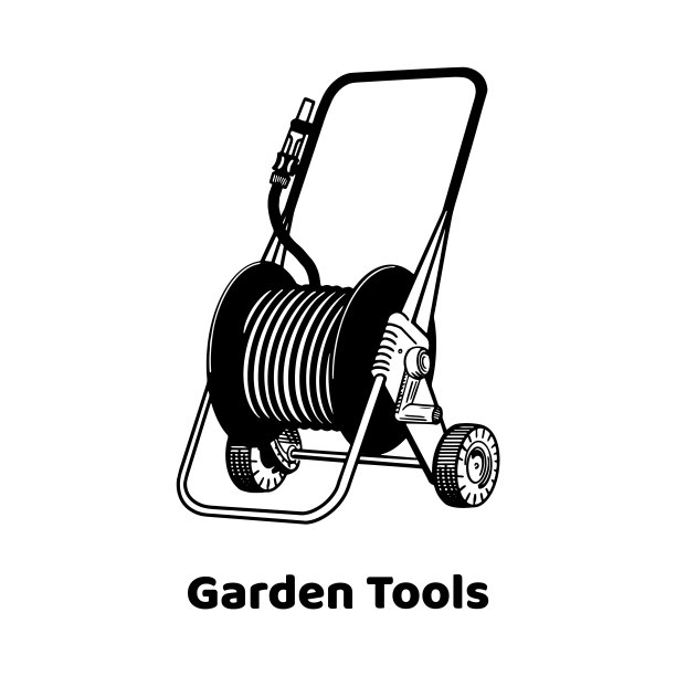 灌水线圈黑白矢量图标图片下载