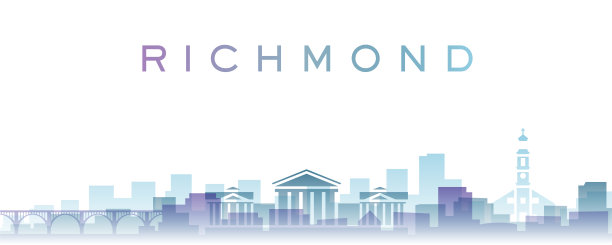 里士满透明层渐变地标天际线图片下载