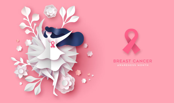 乳腺癌意识网站横幅插图图片下载