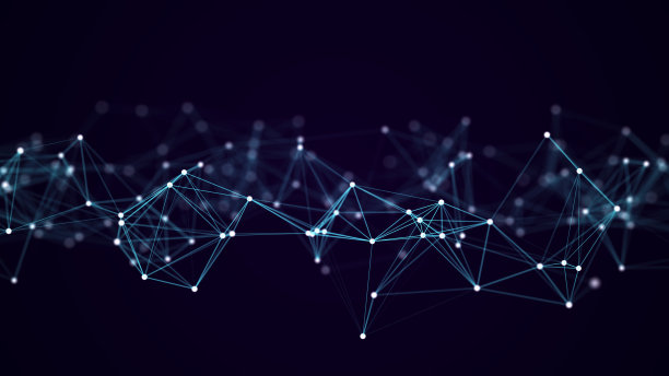 分布的数据。网络可视化，互联网通信。技术背景。3 d渲染。图片下载