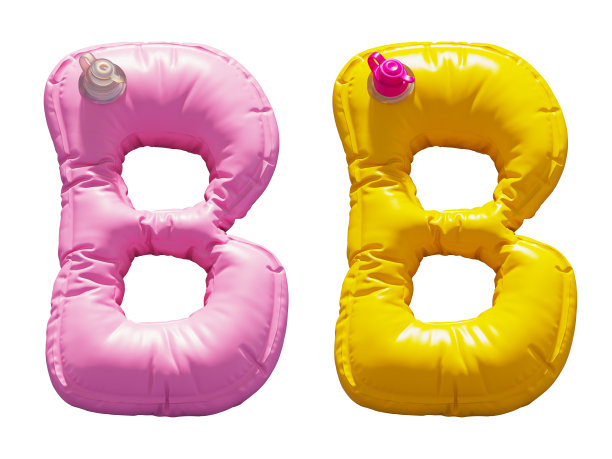 充气游泳环字母。字母B图片下载