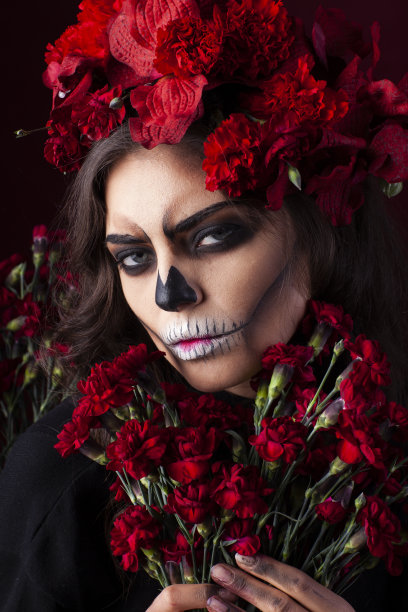 万圣节女模特。图片下载