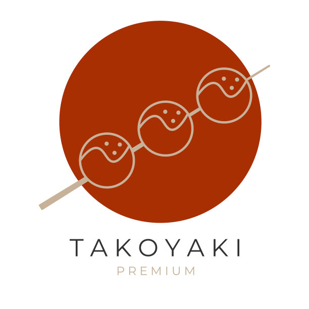 简单而优雅的日本食物章鱼烧插画图片下载