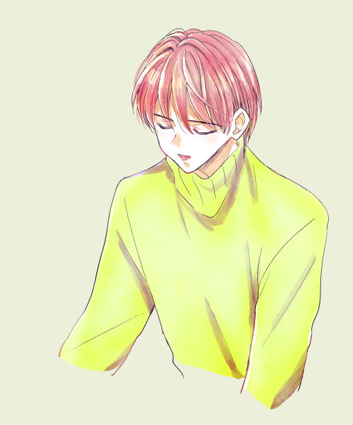 一个冷静和善良的人的插图图片下载