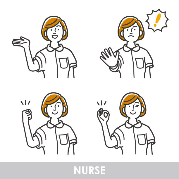 一位年轻女护士的插图材料图片下载