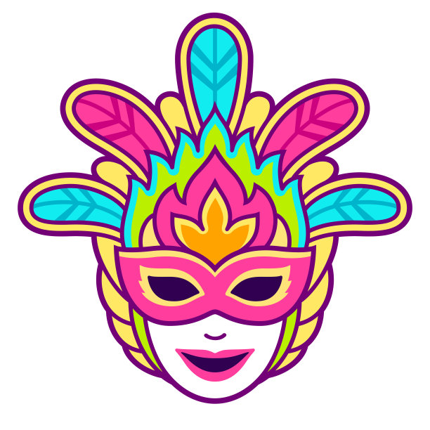 马斯卡拉节的狂欢节面具图片下载