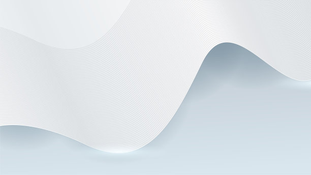 白色抽象的现代背景设计。抽象的白色波浪几何形状与未来技术概念旗帜背景图片下载