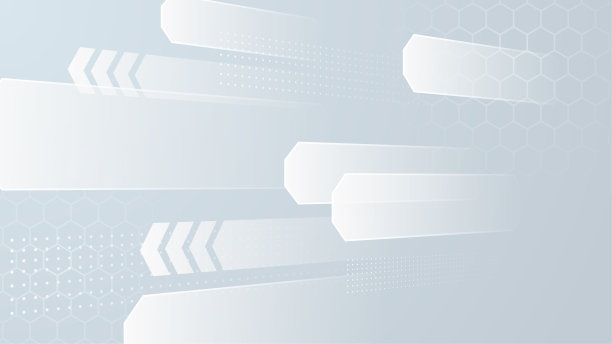 白色抽象的现代背景设计。抽象的白色箭头几何形状与未来技术概念旗帜背景图片下载