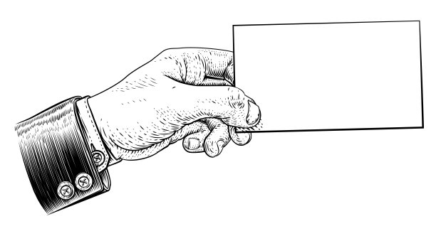 手持名片和宣传单图片下载