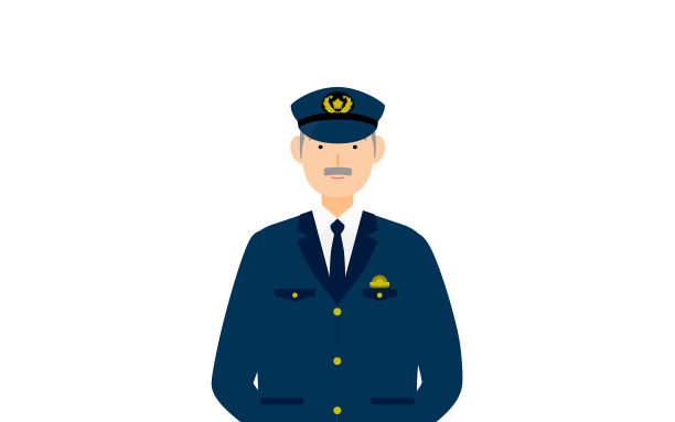 高级男警官摆姿势，手放在背后站着图片下载