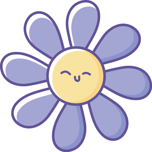 可爱的花90年代的现代风格图片下载