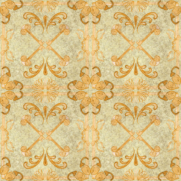 复古摩洛哥瓷砖无缝图案。无尽的复古背景在马略利卡风格。意大利古典风格的破旧旧瓷砖。用于墙纸和织物。古老的水彩手绘阿苏列霍陶器。图片下载