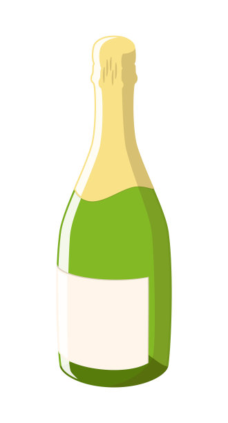 起泡葡萄酒。酒瓶。图片下载