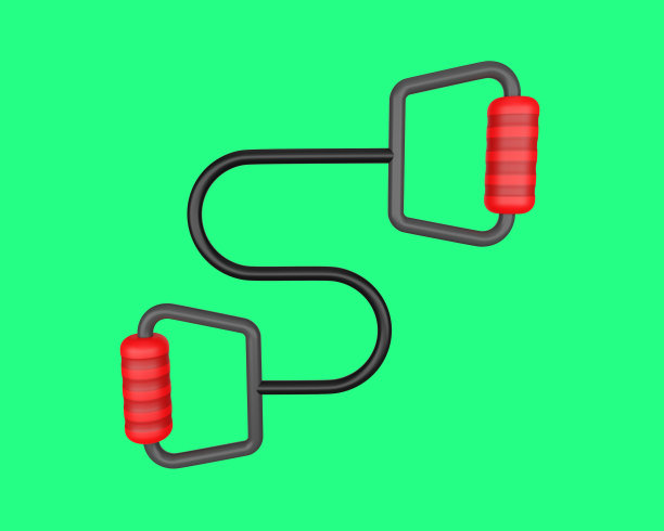 管状松紧带三维效果图。体育图标。图片下载