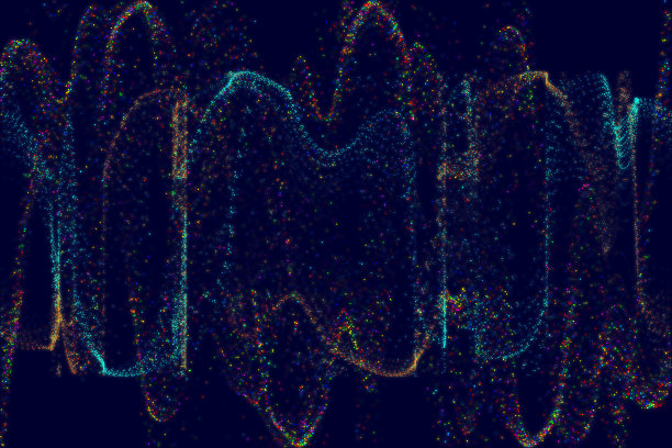 未来高科技旗帜。数据科学抽象技术背景在充满活力的颜色与模糊的波。图片下载