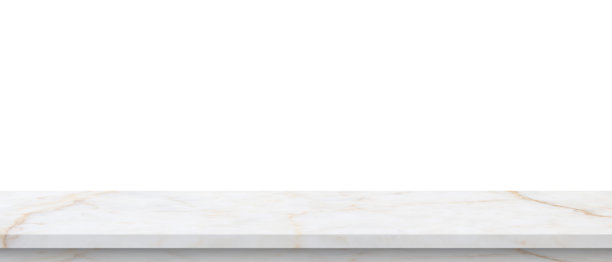 白色大理石石材桌面隔离在白色背景的产品展示图片下载