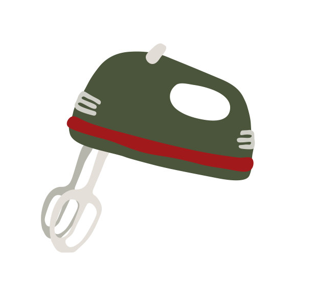 搅拌面团的搅拌机。糖果圣诞搅拌机孤立的白色背景图片下载