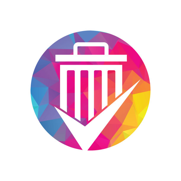 检查垃圾矢量标志模板。图片下载