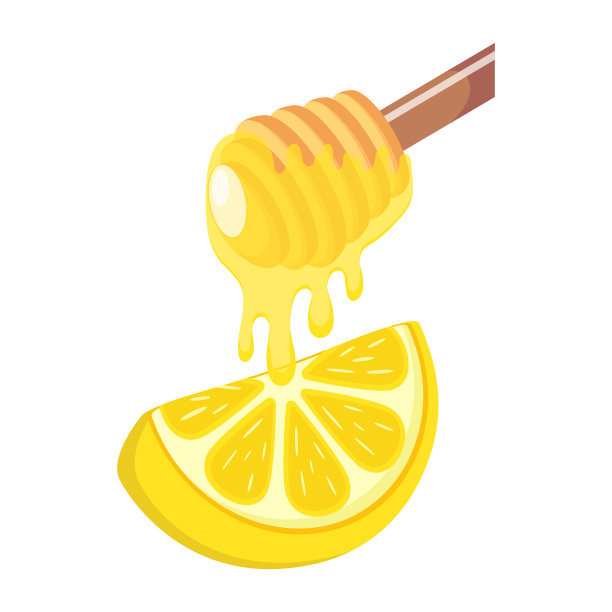 一个平坦的矢量图标的蜂蜜勺子图片下载