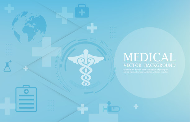 技术矢量医学背景。未来医学图标墙纸图片下载