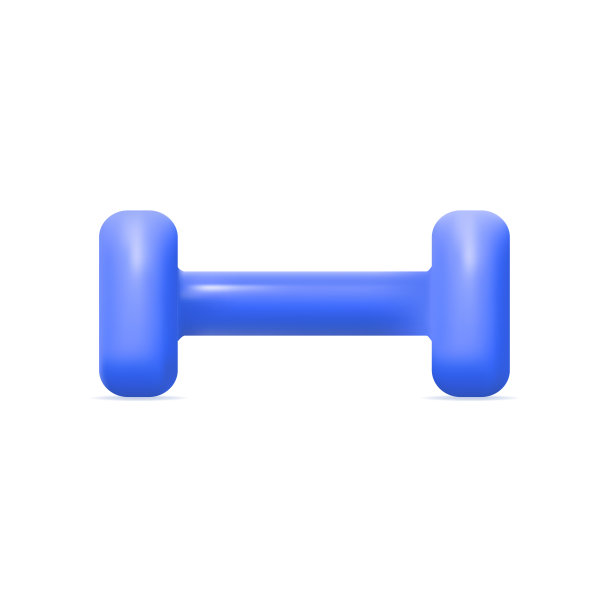一套3d哑铃集，逼真的详细特写视图隔离在白色背景上。健身哑铃的运动元素，矢量图片下载