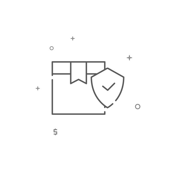 航运保险简单矢量线图标。白色背景上的符号、象形文字、符号。可编辑的中风图片下载