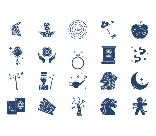 魔法和童话图标集图片下载