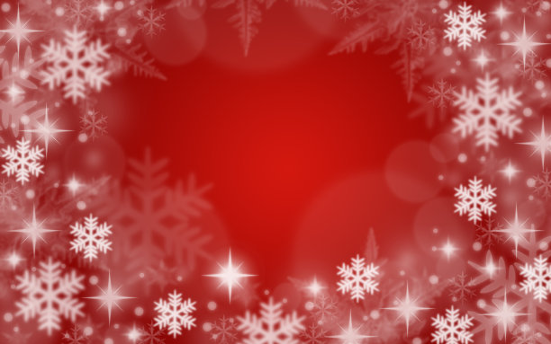 圣诞节的背景是雪花和红色的雪图片下载
