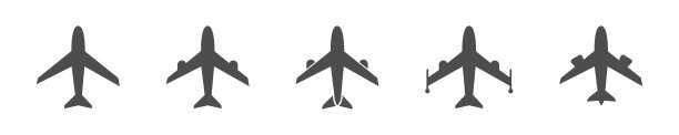 飞机图标集。向量孤立的插图。飞机符号集合。图片下载