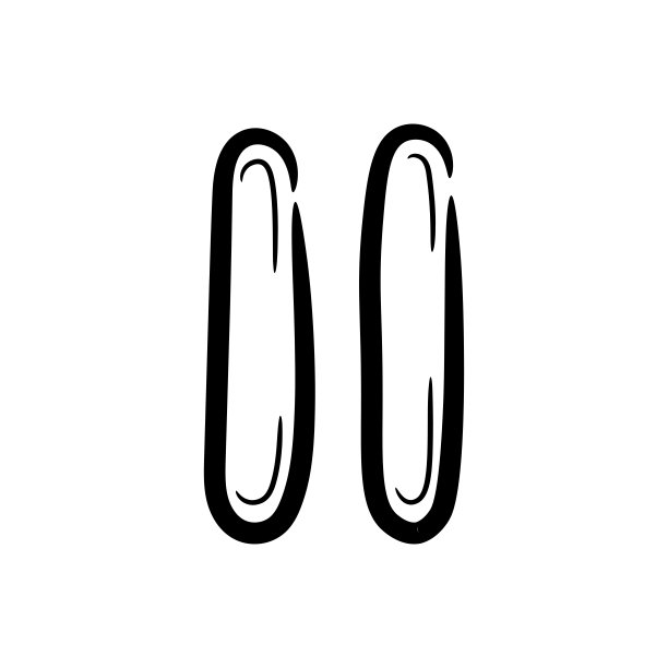 音乐和视频的暂停图标，手绘。图片下载