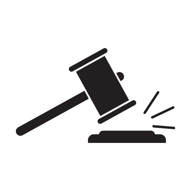 法官木槌图标矢量插图图片下载
