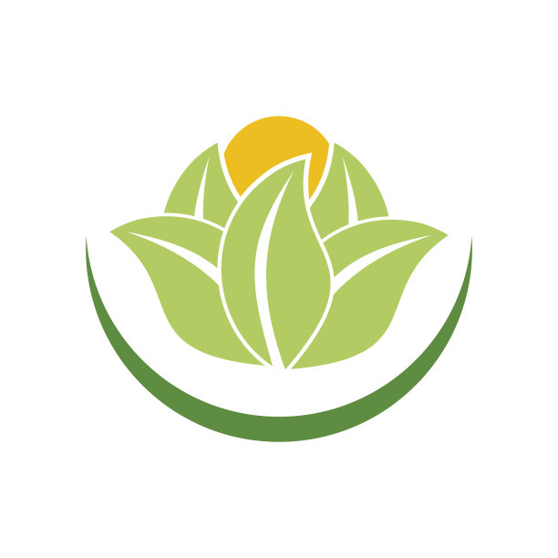 树叶自然标志矢量插图图片下载