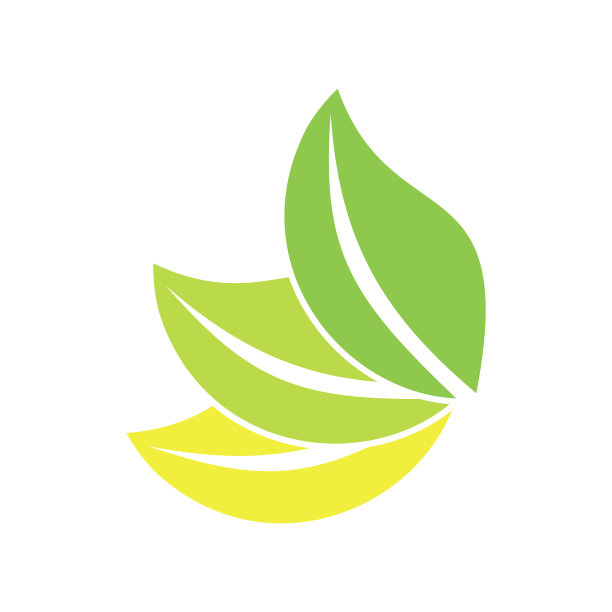 树叶自然标志矢量插图图片下载