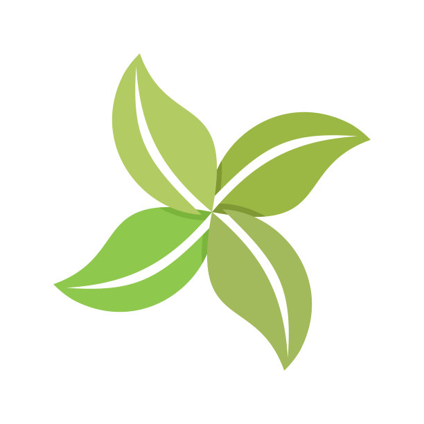 树叶自然标志矢量插图图片下载