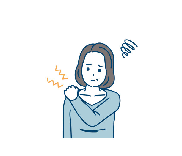 中年妇女，肩膀严重僵硬图片下载