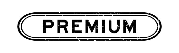 垃圾黑色溢价字橡胶印章邮票在白色背景图片下载